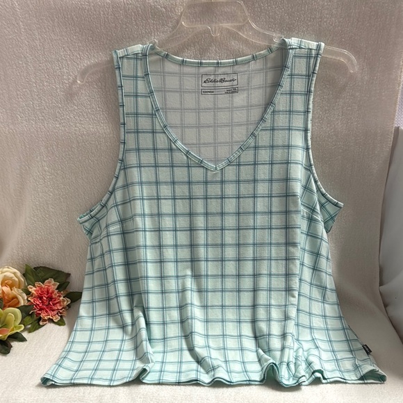 Eddie Bauer Other - Eddie Bauer Tank Top Sleepwear Jersey Knit Buffalo Plaid Size XXL